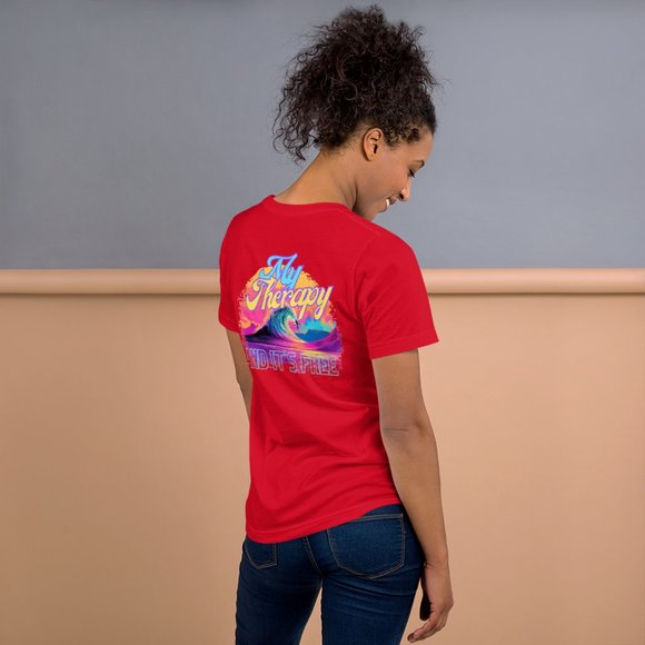 MUDPUPs My Therapy Surf TShirt for Surfer Girl Vacay Shirt for Surf Party Beach - Picture 2 of 16